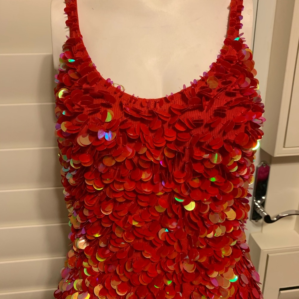Sequined tank top